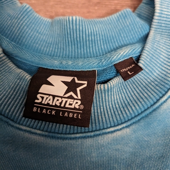 Starter Blue Acid Wash Crewneck - Picture 4 of 4
